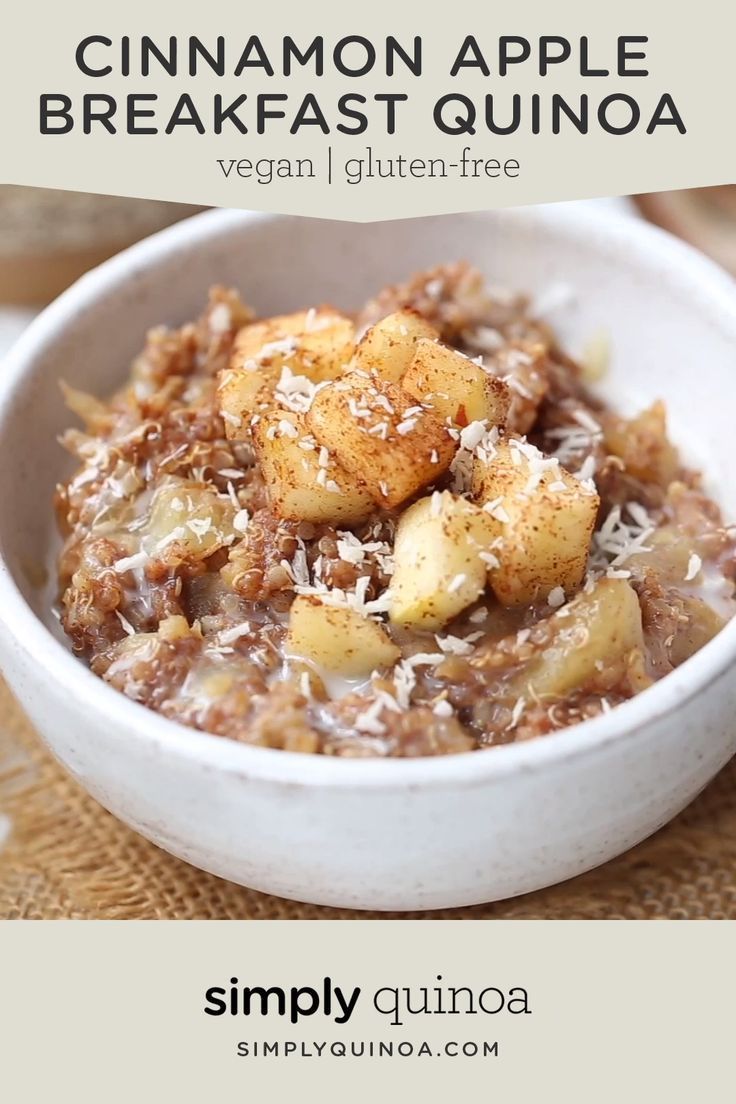 Cinnamon Apple Quinoa Breakfast -   10 healthy recipes Quinoa honey ideas