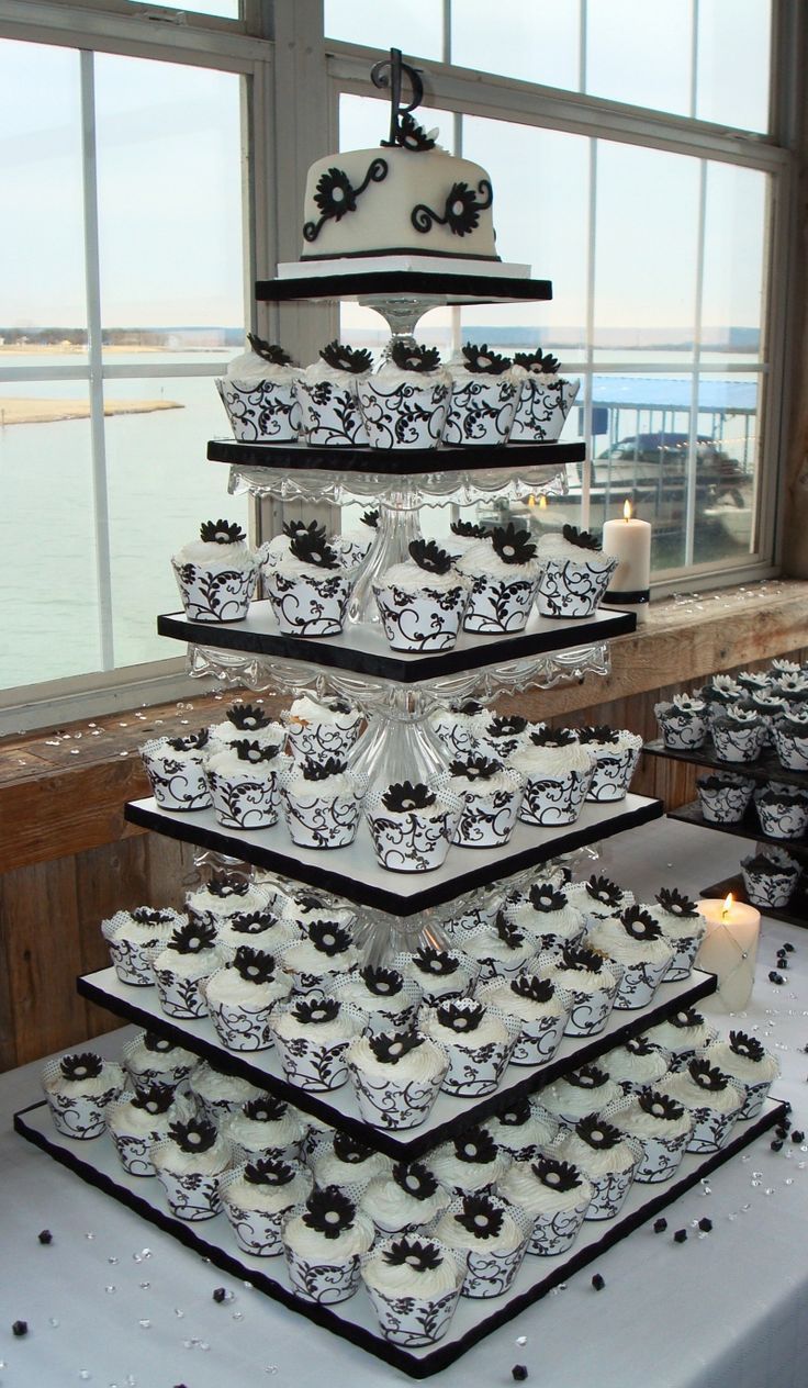 23 Mouthwatering Cupcake Wedding Cakes That Will Rock Your Wedding World -   10 wedding Cakes black ideas