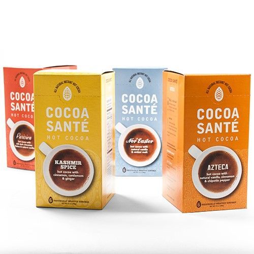 Cocoa Sante Hot Cocoa Mix in Box -   11 cake Mix packaging ideas