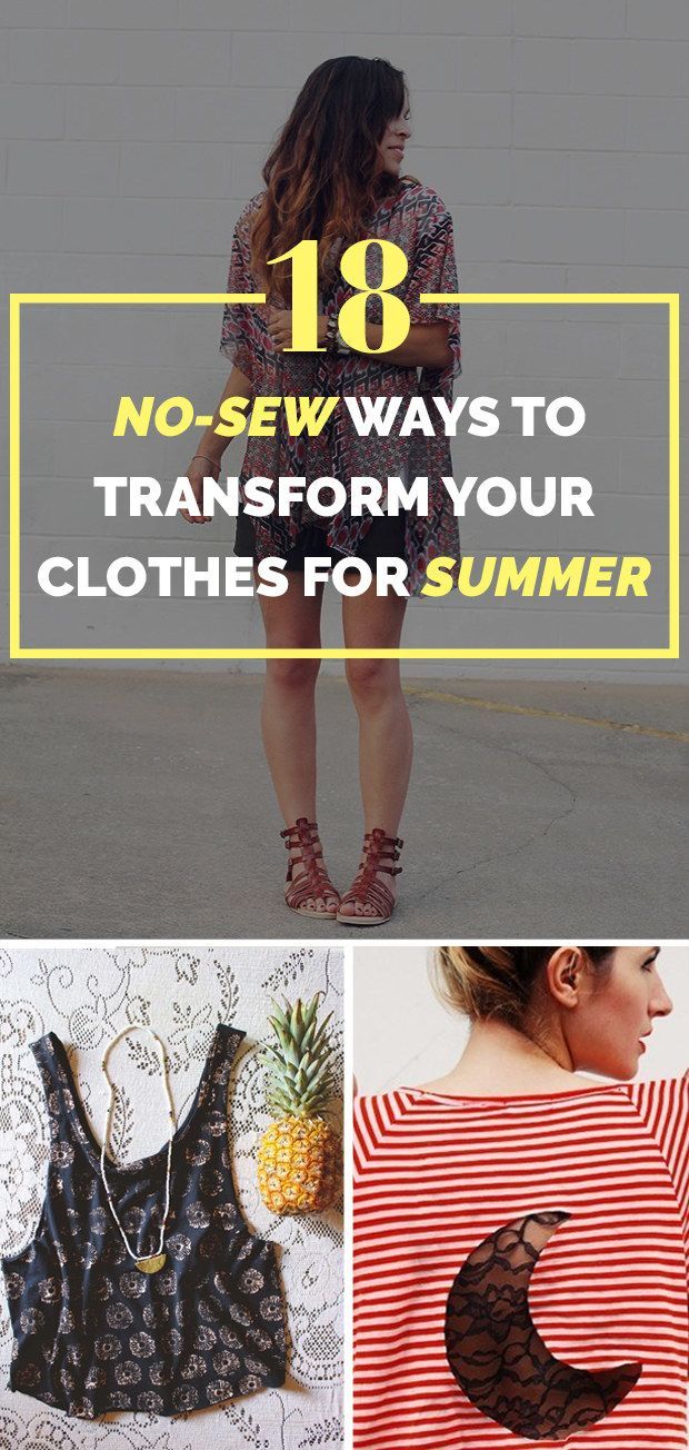 18 Cheap Ways To Make Your Old Clothes New Again -   11 DIY Clothes For Summer upcycle ideas
