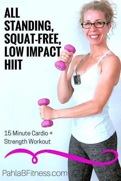 15 Minute LOW IMPACT, Squat-Free, All STANDING Full Body HIIT Workout with Dumbbells for BEGINNERS -   11 fitness Videos recetas ideas