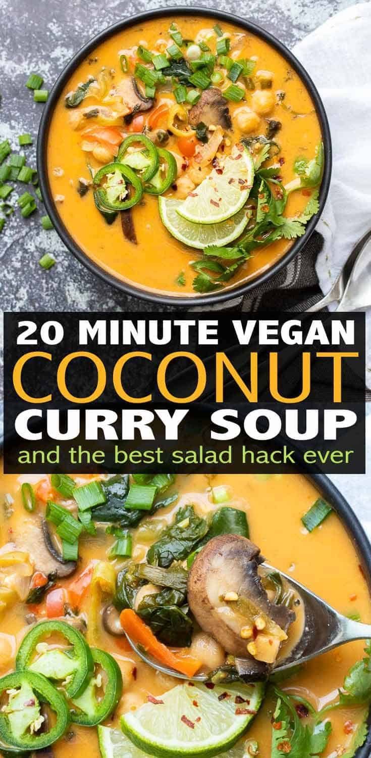 Vegan Coconut Curry Soup and Salad Hack -   11 healthy recipes Indian vegans ideas
