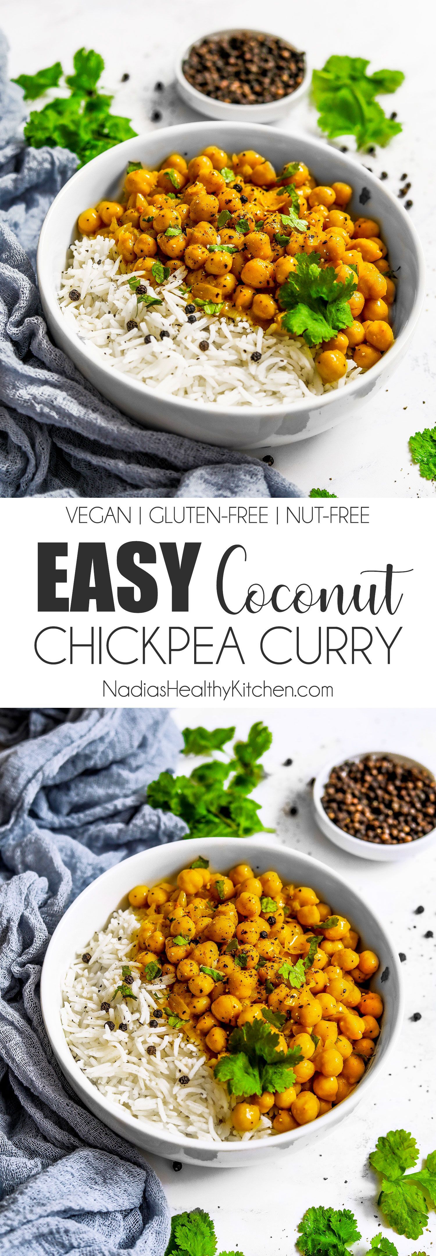 Easy Coconut Chickpea Curry -   11 healthy recipes Indian vegans ideas