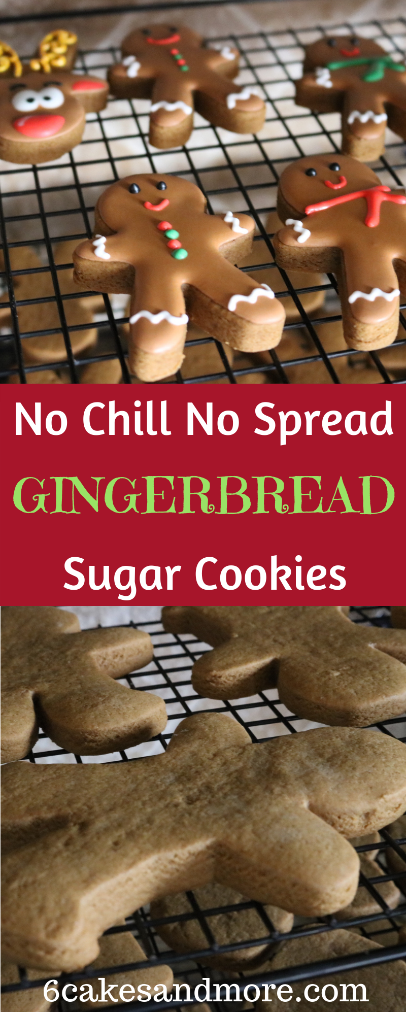 No Chill No Spread Gingerbread Sugar Cookies -   11 holiday Cookies christmas ideas