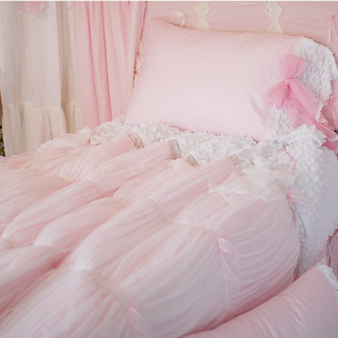 Luxury Ruched Bedding Set -   11 room decor Chic girly ideas