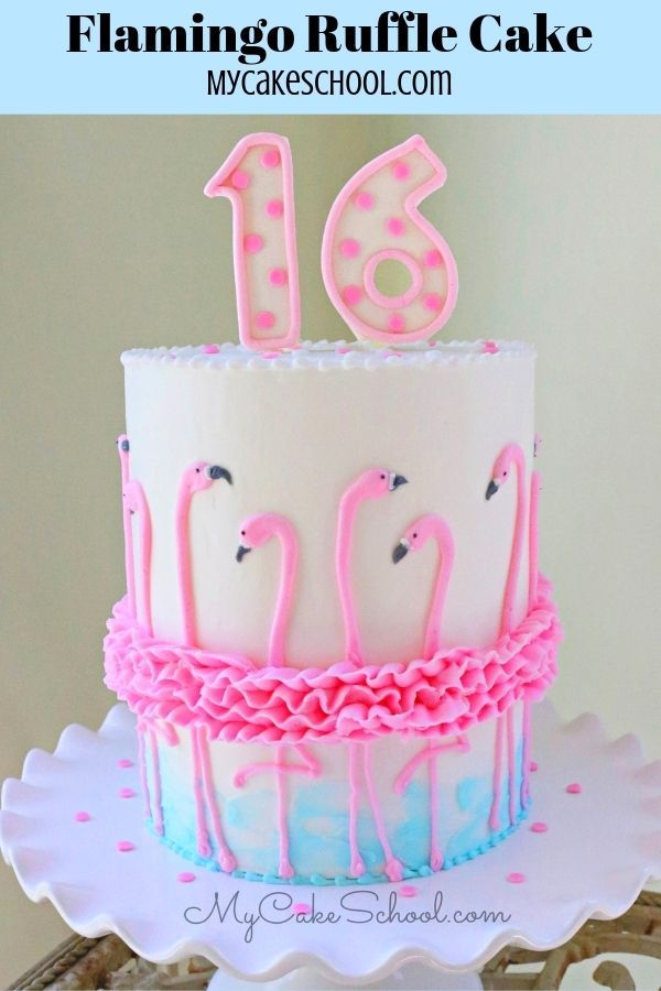Flamingo Ruffle Cake- A Cake Decorating Video Tutorial -   12 cake Designs birthday ideas