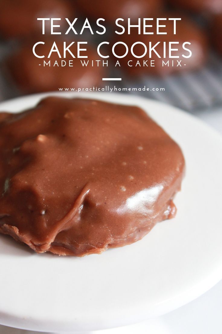Texas Sheet Cake Cookies -   12 cake Mix desserts ideas