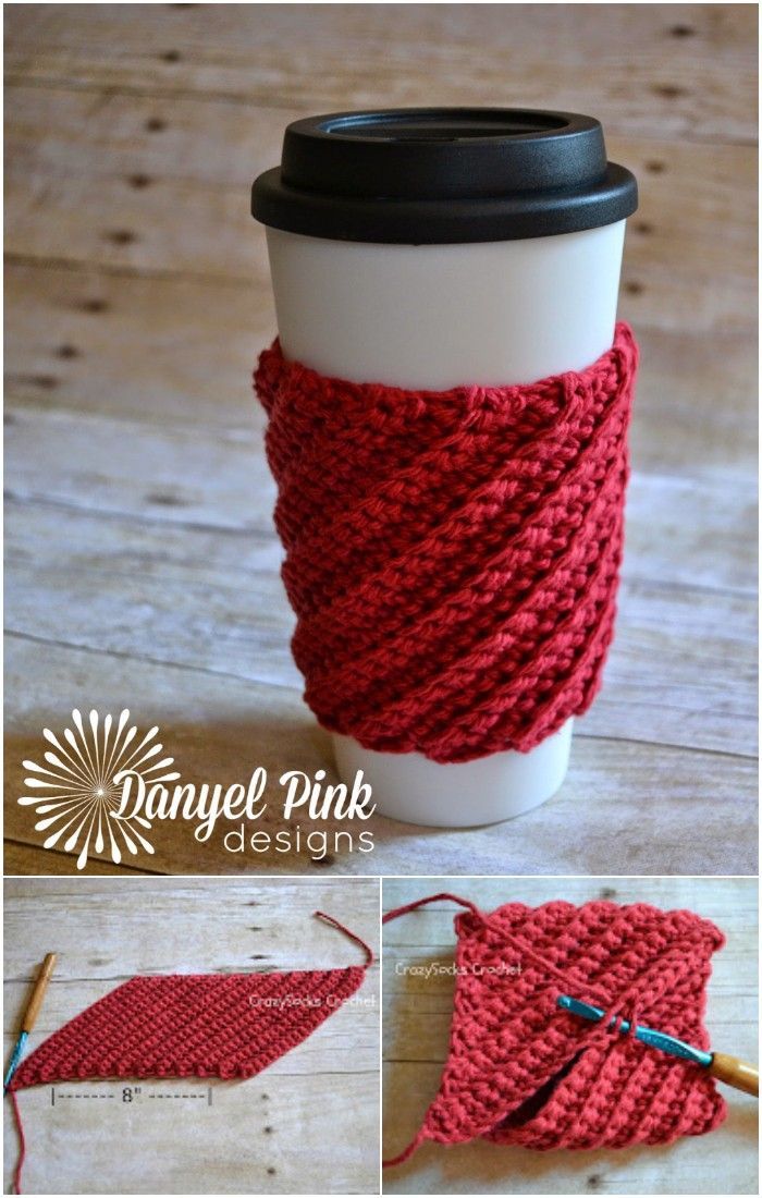 Free Crochet Cozy Patterns-Coffee Cozy Pattern -   12 knitting and crochet Projects coffee cozy ideas