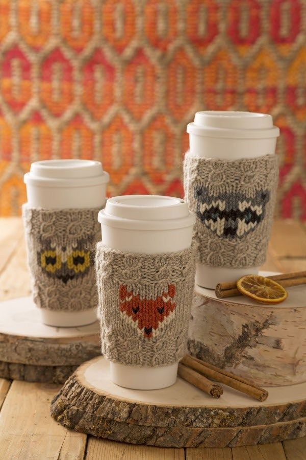 Knit a Sweet Coffee Cozy with a Woodland Creature -   12 knitting and crochet Projects coffee cozy ideas