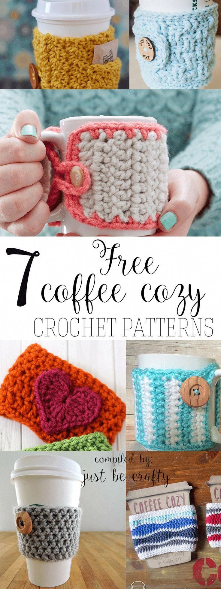 7 Free Crochet Coffee Cozy Patterns You Need to Try! -   12 knitting and crochet Projects coffee cozy ideas