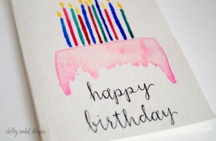 13 cake Drawing card ideas