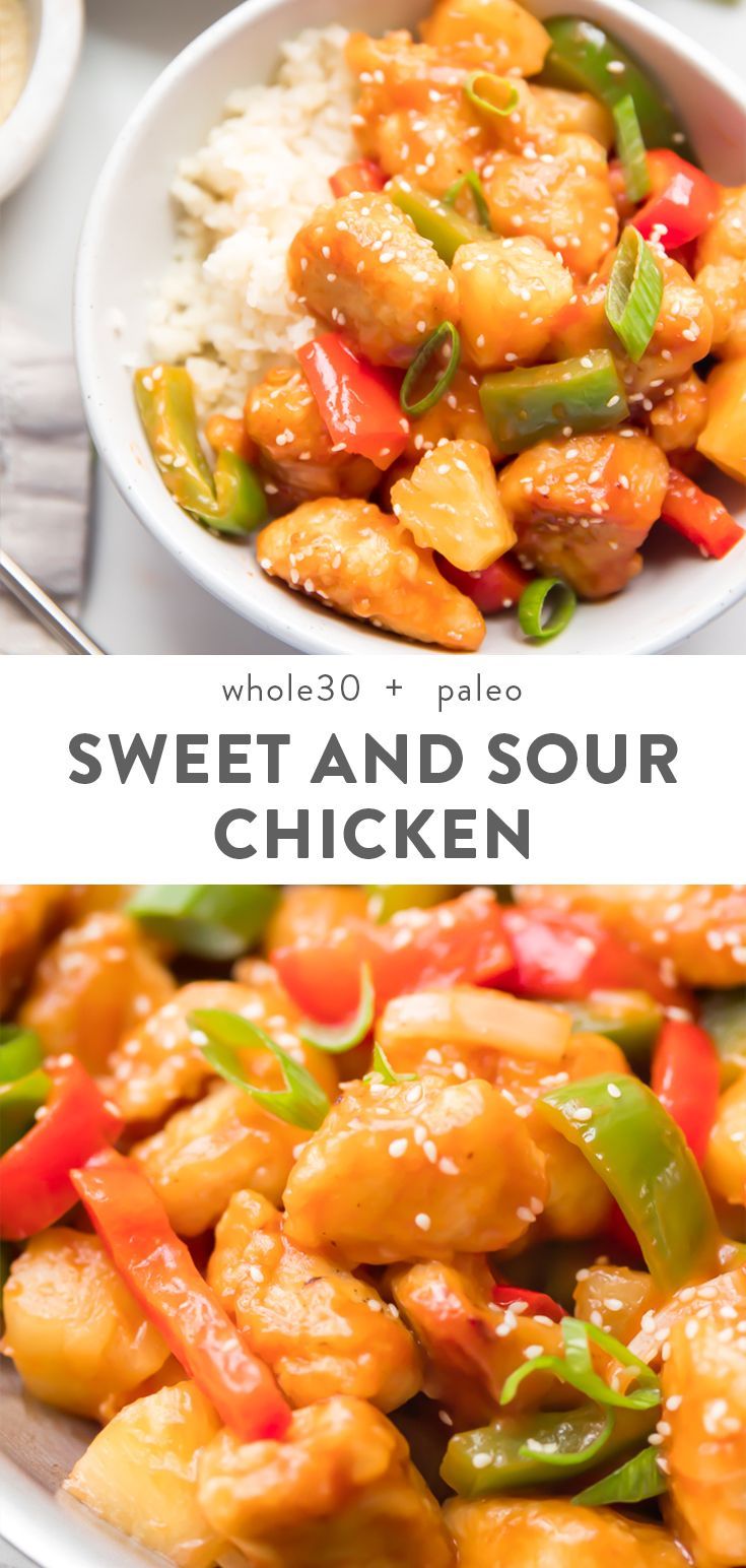 Healthy Sweet and Sour Chicken (Whole30, Paleo) -   13 healthy recipes Sweet paleo ideas