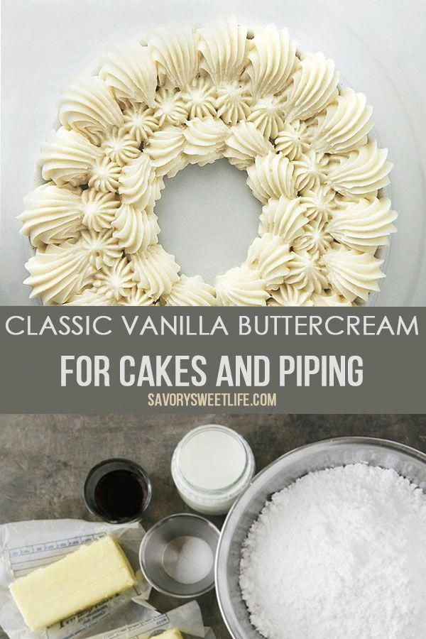 Classic Vanilla Buttercream Frosting -   14 cake Decorating buttercream ideas