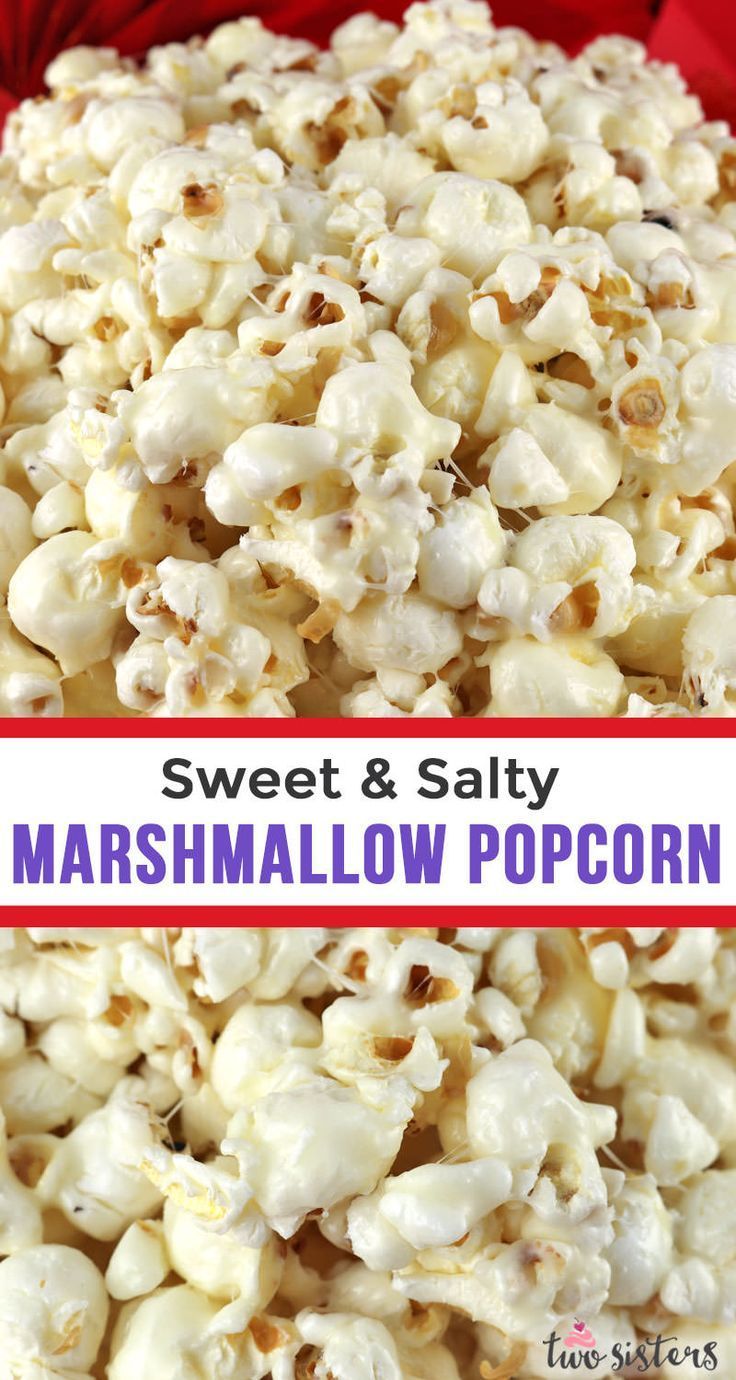 Sweet and Salty Marshmallow Popcorn -   14 desserts Yummy sweet treats ideas