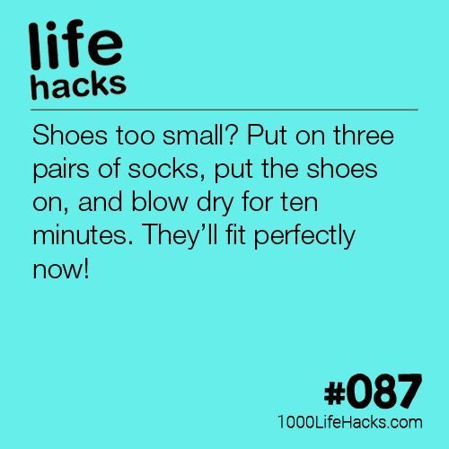 #087 – How To Make Your Shoes Bigger (1000 Life Hacks) -   14 DIY Clothes Winter life hacks ideas