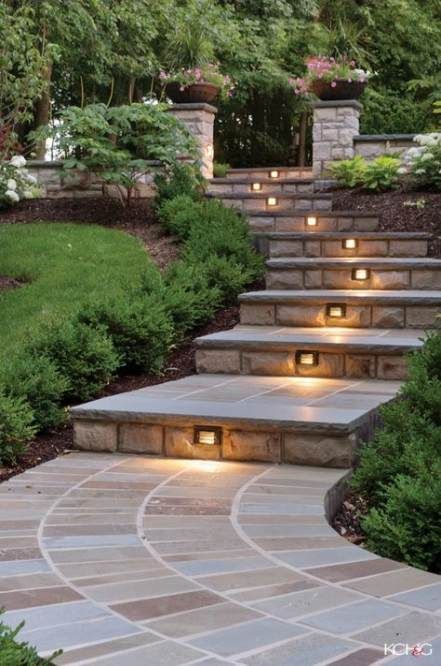 64+ Ideas For Landscaping Ideas For Slopes Driveways Stone Steps -   14 garden design Stones driveways ideas