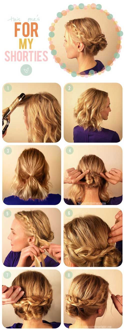 20 Incredible DIY Short Hairstyles -   14 hairstyles Short bun ideas
