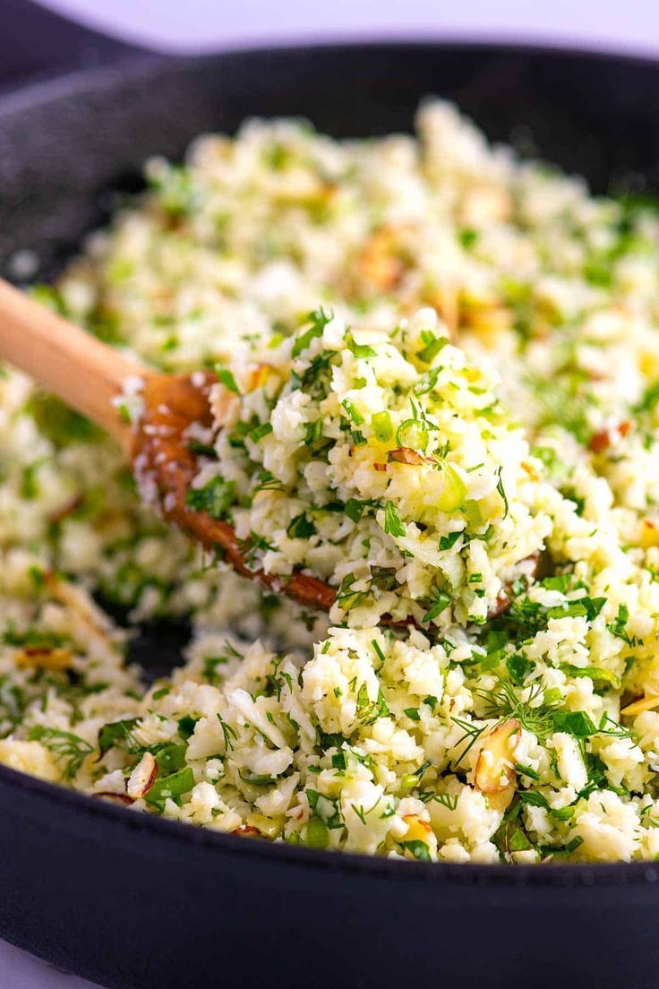 Garlic Herb Cauliflower Rice -   14 healthy recipes Cauliflower dinners ideas