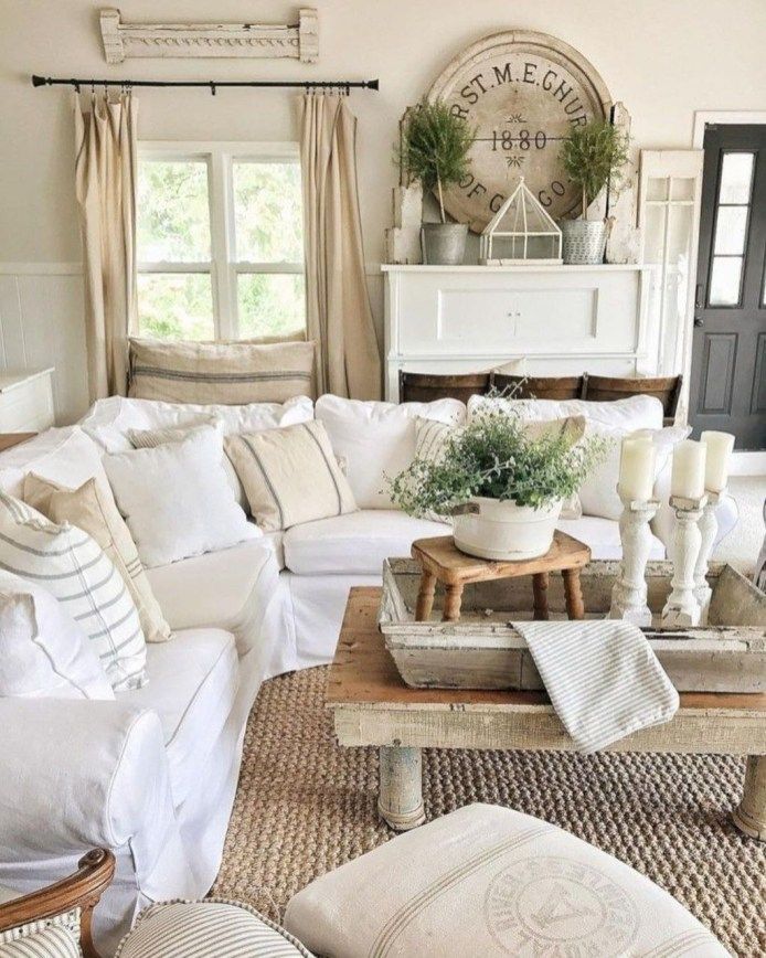 20+ Shabby Chic Living Room Design For Your Home -   14 room decor Chic farmhouse style ideas