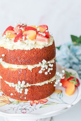 Honey Cake with Peach Mascarpone Frosting -   15 cake Healthy honey ideas