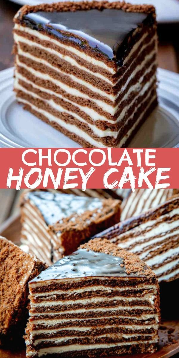 Chocolate Honey Cake (Spartak Cake) -   15 cake Healthy honey ideas