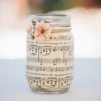 Sheet Music Mason Jar Centerpieces -   15 diy projects Tumblr mason jars ideas