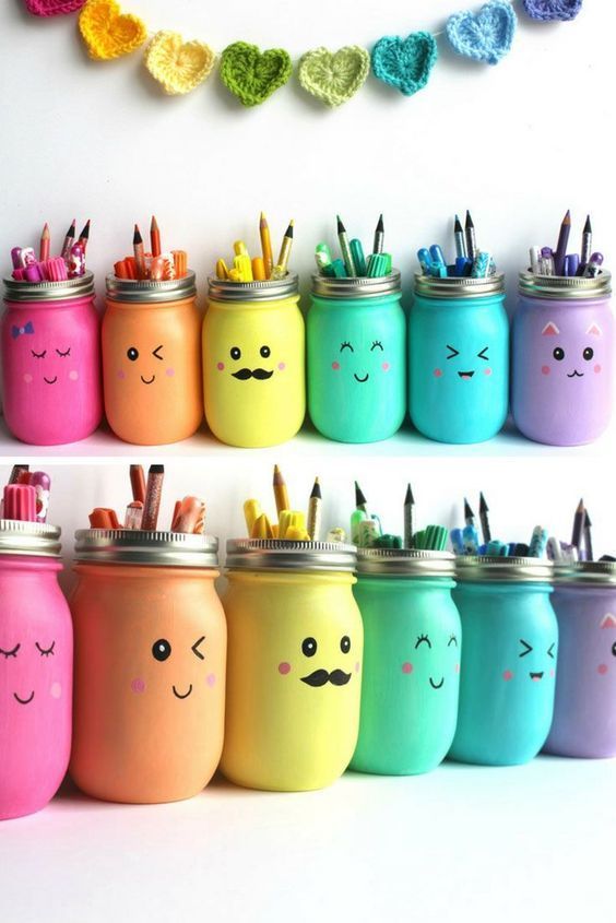 These Adorable DIY Painted Mason Jars Make Great Teacher Gifts -   15 diy projects Tumblr mason jars ideas