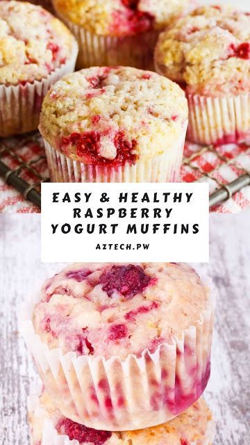 Easy & Healthy Raspberry Yogurt Muffins -   15 healthy recipes Desserts fruit ideas