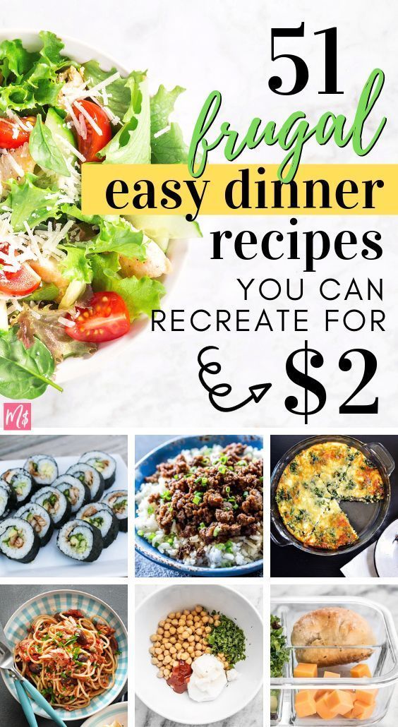 51 Healthy Frugal Dinner Recipes You Can Make for Under $2 -   15 healthy recipes For College Students meal ideas
