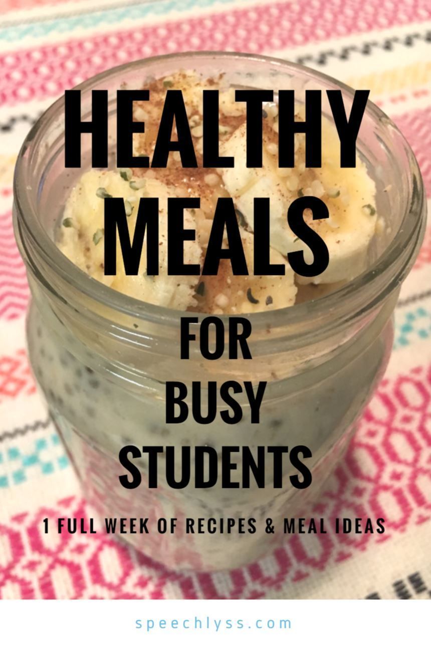 1 Full Week of Grad School Healthy Meals & Recipes -   15 healthy recipes For College Students meal ideas