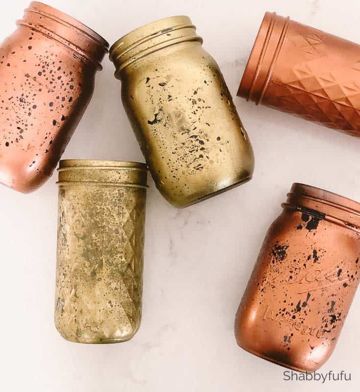 Copper And Gold Mason Jars DIY -   15 makeup Gold mason jars ideas