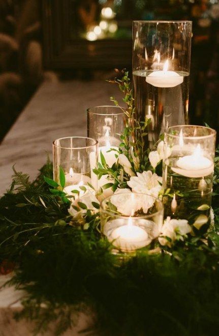 Best Wedding Table Dcoration Simple Floating Candles 18 Ideas -   15 wedding Decoracion centerpieces ideas