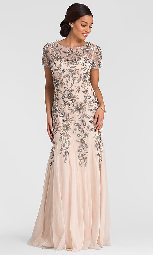 Long Taupe Mother-of-the-Bride Adrianna Papell Dress -   16 dress Formal the bride ideas