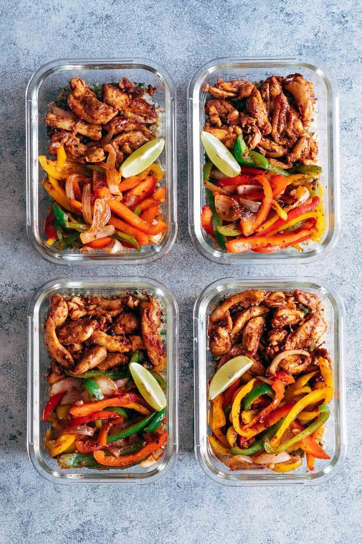 Chicken Fajita Meal Prep Lunch Bowls -   16 healthy recipes Tasty meals ideas