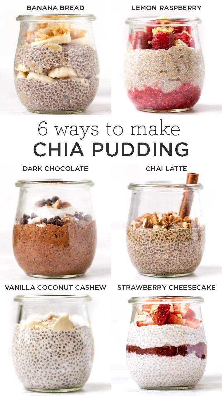 6 Ways to Make Healthy Chia Pudding -   16 healthy recipes Tasty meals ideas