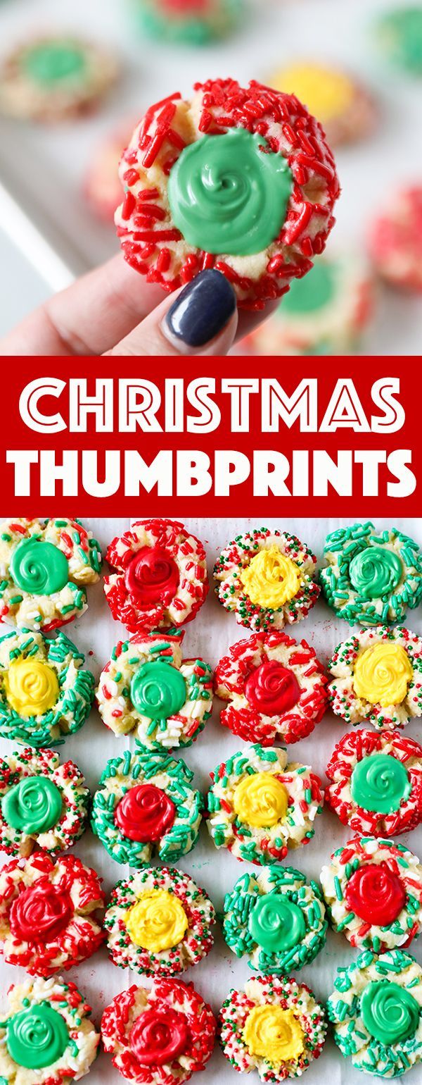 Christmas Thumbprint Cookies -   16 holiday Baking basket ideas