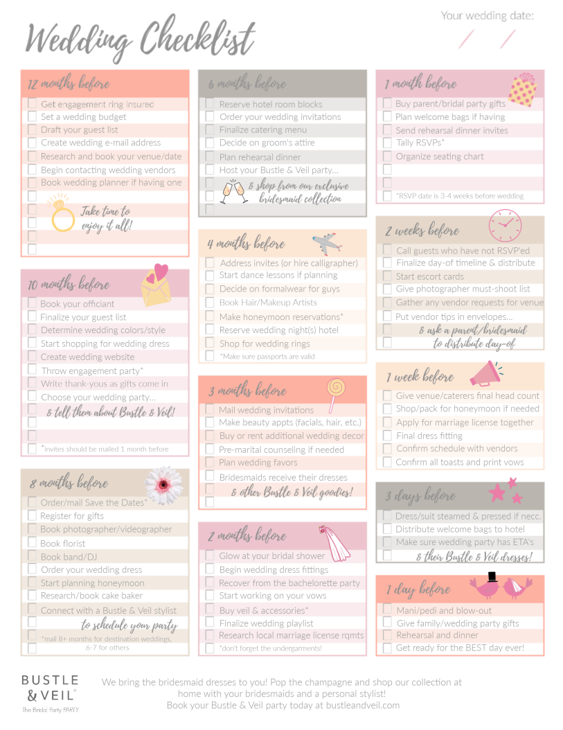 Print Our Wedding Planning Checklist -   16 ultimate wedding Checklist ideas