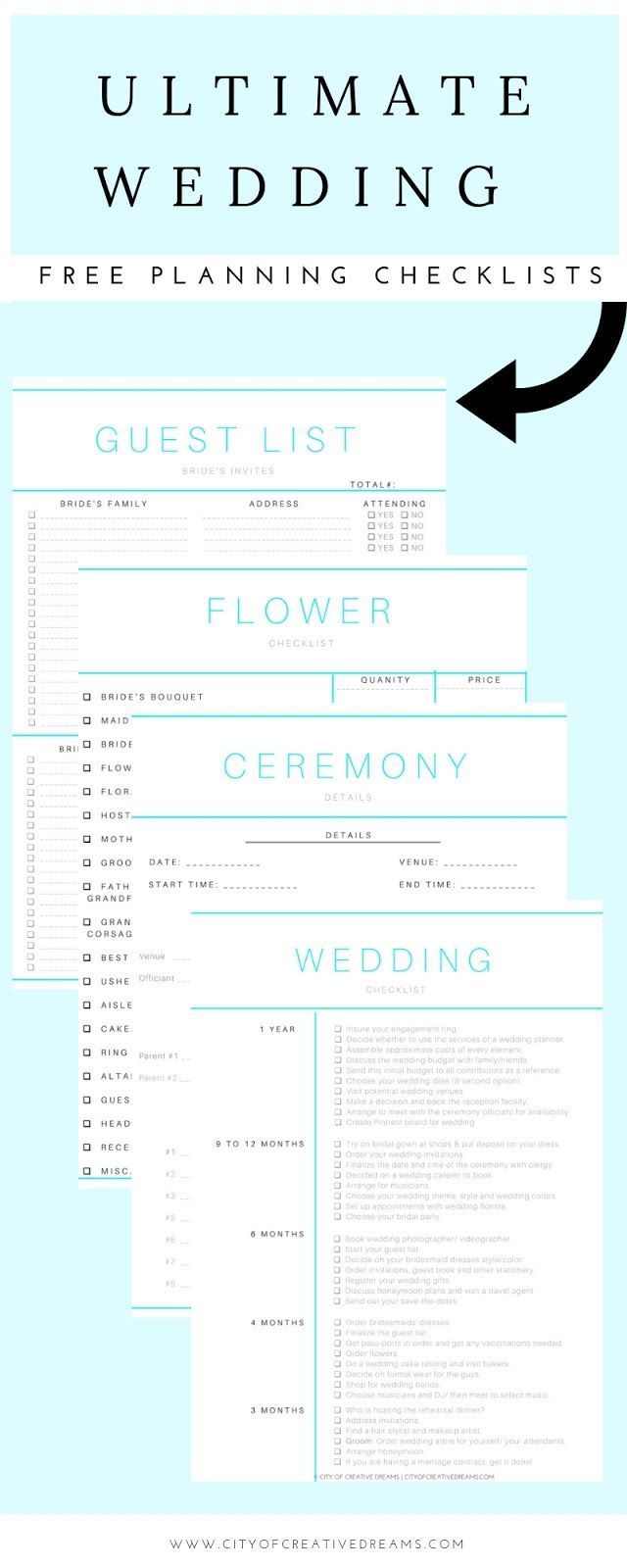 16 ultimate wedding Checklist ideas