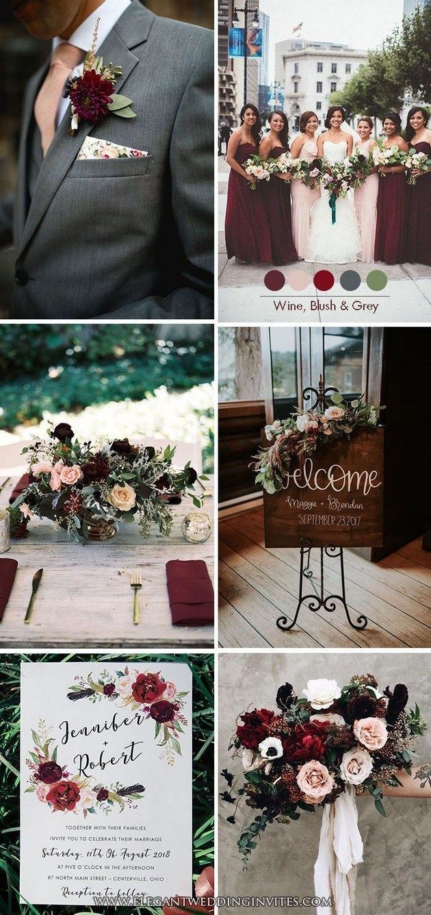 16 wedding Burgundy theme ideas