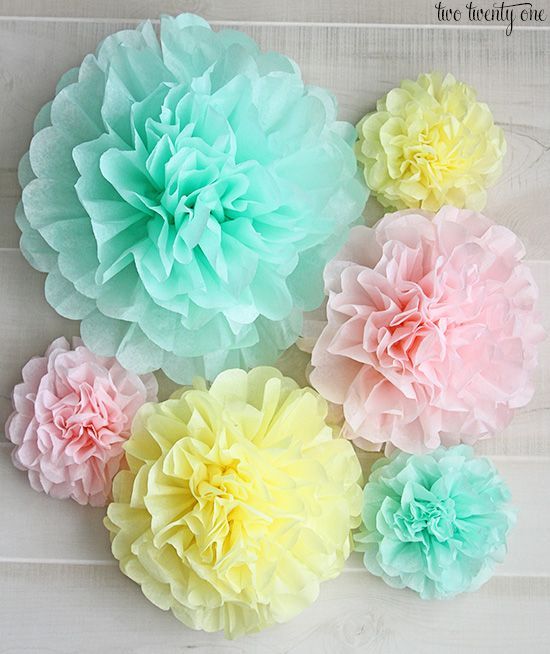 17 diy projects Paper pom poms ideas