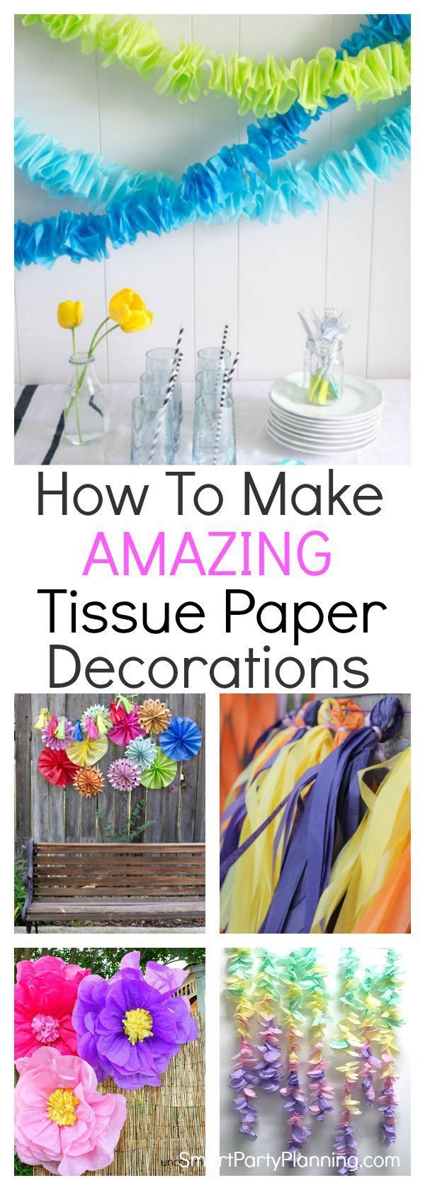 How To Make Amazing Tissue Paper Decorations -   17 diy projects Paper pom poms ideas