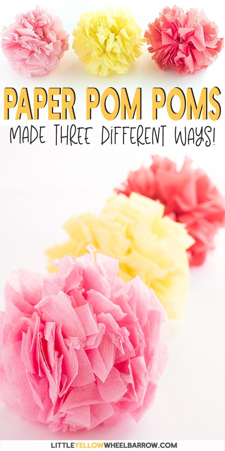 How to Make Paper Pom Poms Three Different Ways -   17 diy projects Paper pom poms ideas