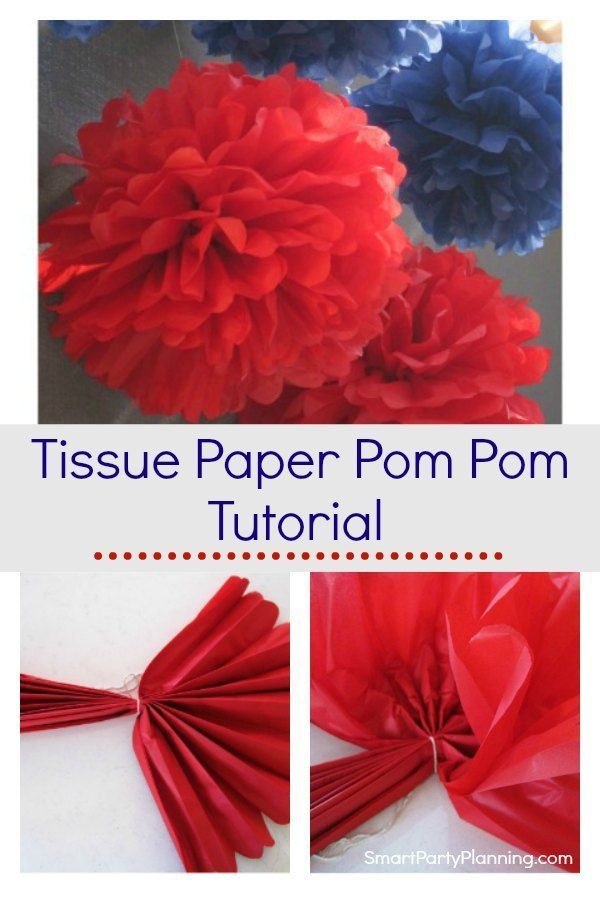 Easy Tissue Paper Pom Pom Tutorial For The Best Party Decor -   17 diy projects Paper pom poms ideas
