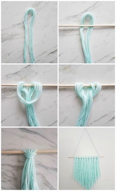 How to Make an Easy DIY Wall Hanging with Yarn -   17 diy projects Useful creative ideas