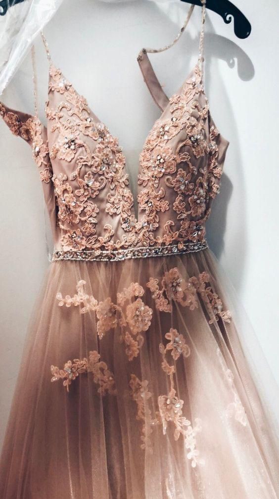 Sweetheart Spaghetti Straps Lace Appliques Prom Dress, Formal Evening Dress -   17 dress Formal fashion ideas