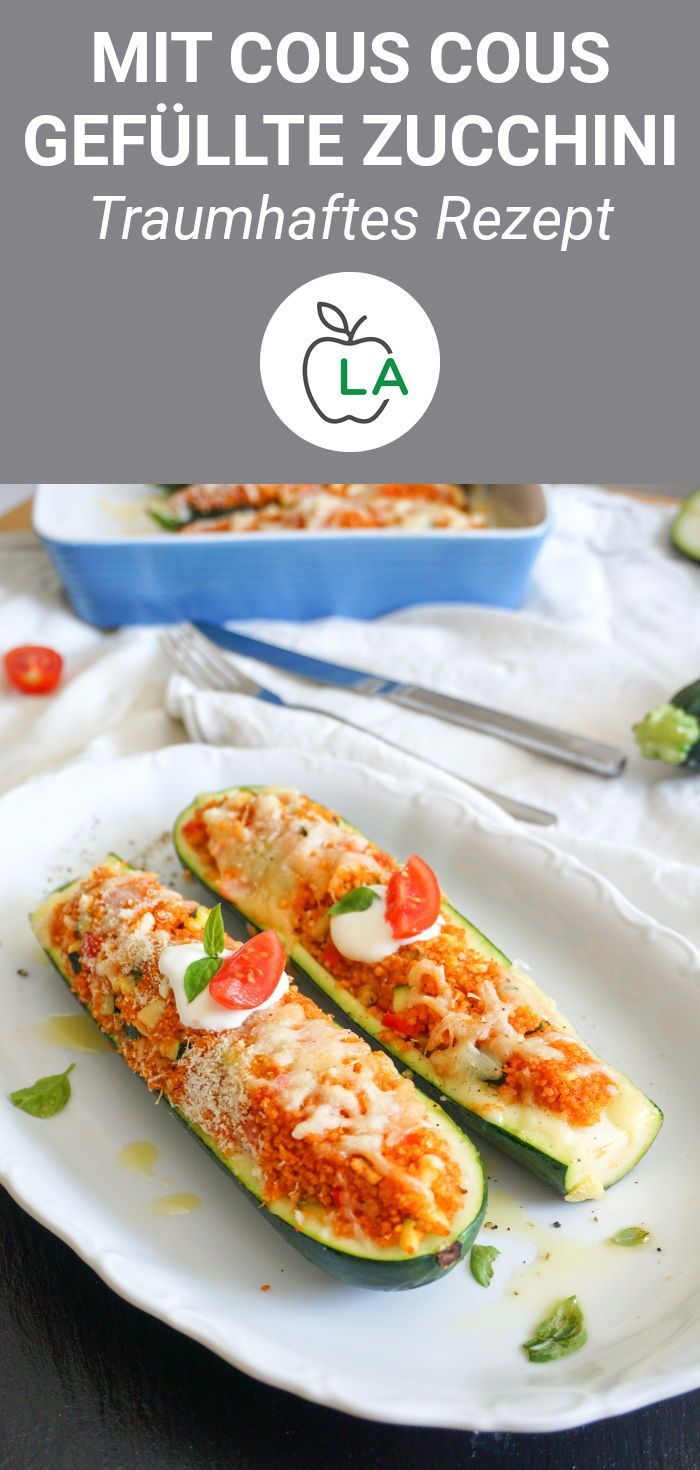 Vegetarisch gef?llte Zucchini mit mediterranem Cous Cous - Fitness Rezept -   17 fitness Rezepte kalorienarm ideas