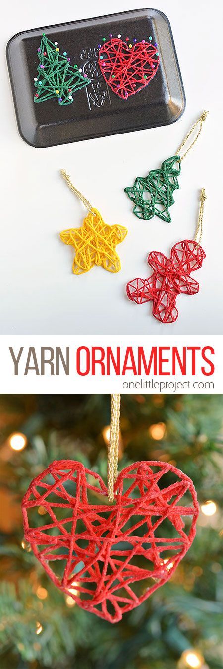 How to Make Wrapped Yarn Ornaments -   17 holiday Crafts school ideas