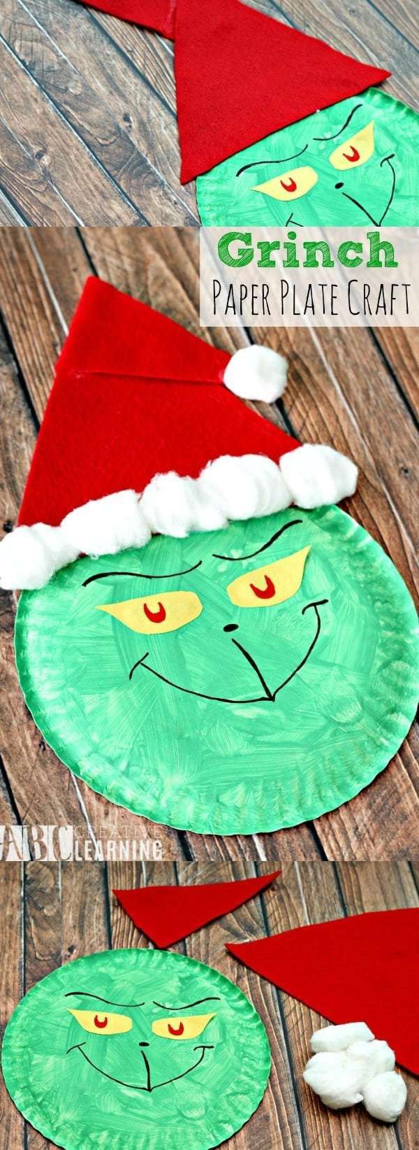 Grinch Paper Plate Craft -   17 holiday Crafts school ideas