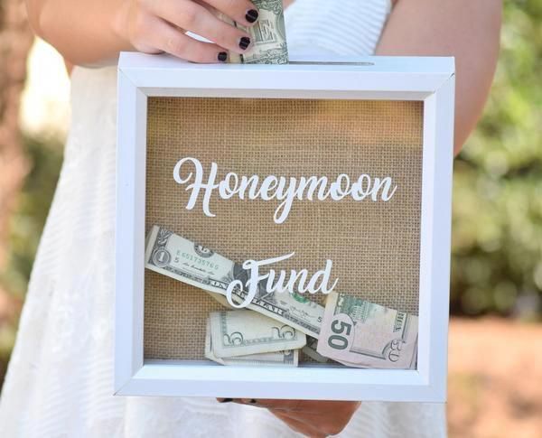 Honeymoon Fund Shadow Box -   17 wedding Outdoor country ideas