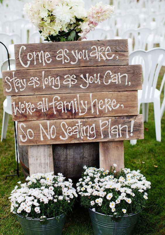 Rustic Wedding Signs - Barn Wedding Decor - Personalized Wedding Signs -   17 wedding Outdoor country ideas